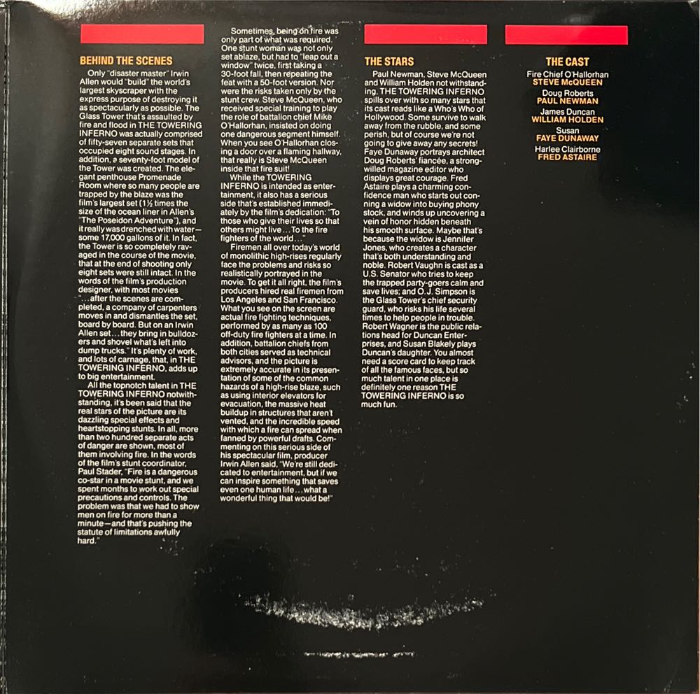 The Towering Inferno Laser Disc movie collectible [Barcode 086162107160] - Main Image 4