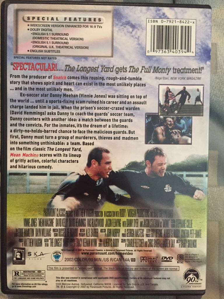 Mean Machine DVD movie collectible [Barcode 097363403944] - Main Image 2