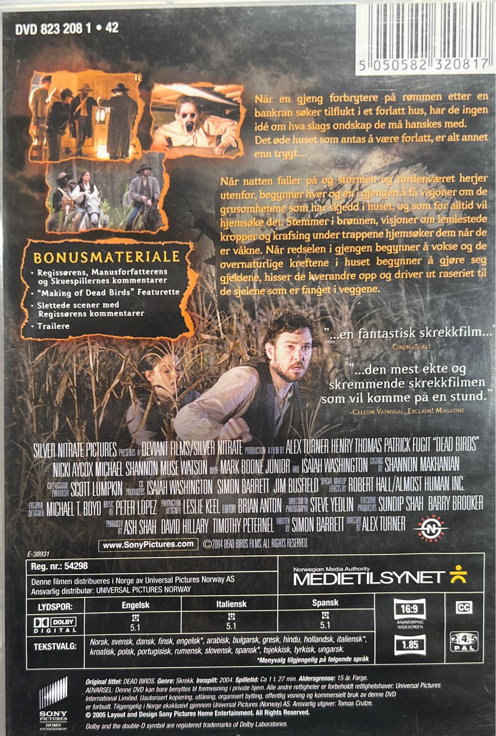 Dead Birds DVD movie collectible [Barcode 5050582320817] - Main Image 2