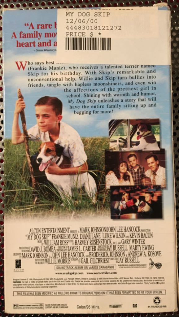 My Dog Skip VHS movie collectible [Barcode 085391822837] - Main Image 2