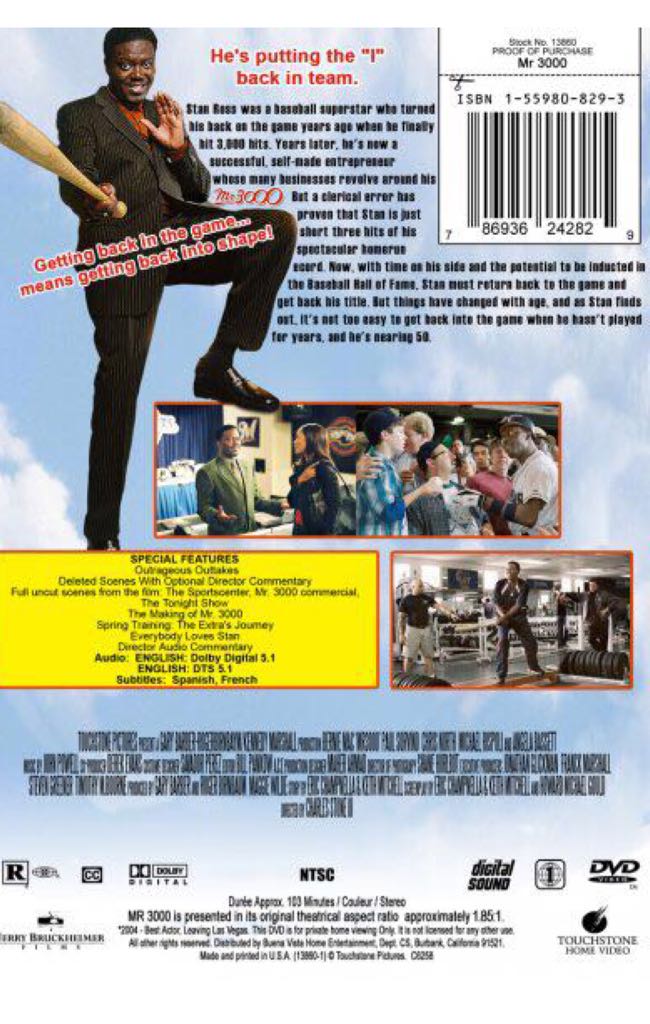 Mr. 3000 DVD movie collectible [Barcode 786936242812] - Main Image 2