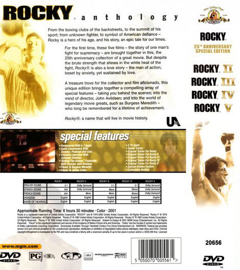 Rocky Anthology DVD movie collectible [Barcode 7036988019973] - Main Image 4