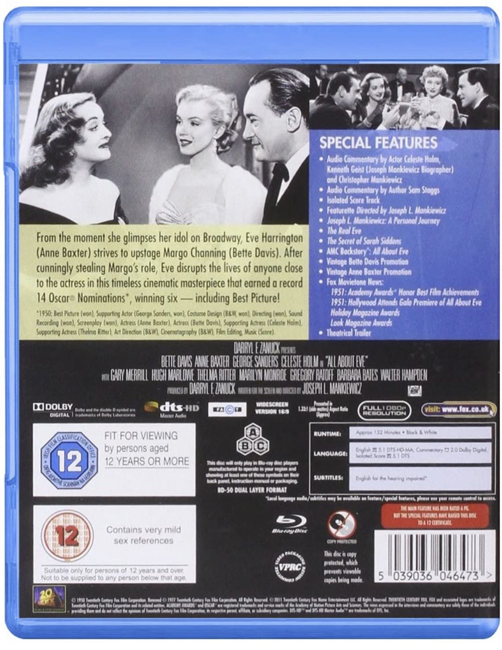 All About Eve Blu-ray movie collectible [Barcode 5039036046473] - Main Image 2