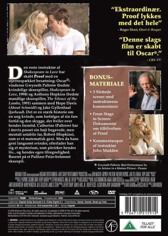 Proof DVD-R movie collectible [Barcode 5706710215912] - Main Image 2
