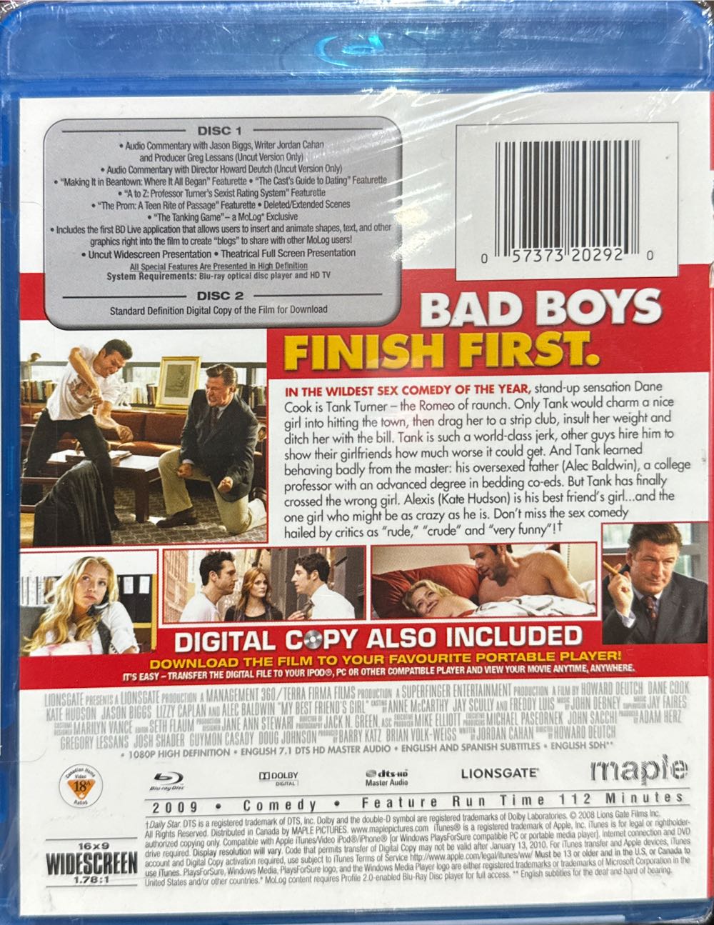 My Best Friend’s Girl Blu-ray movie collectible [Barcode 057373202920] - Main Image 2