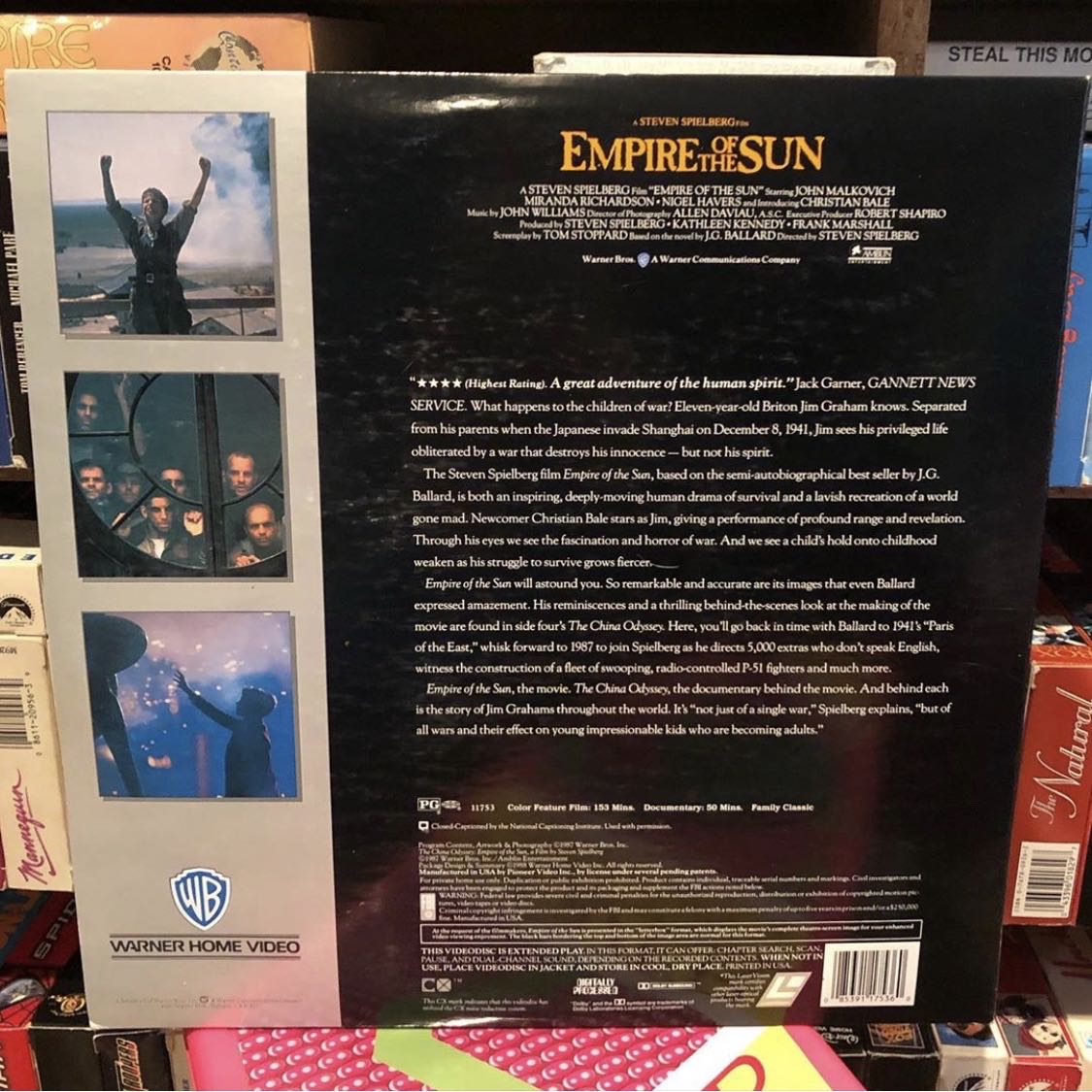 Empire of the Sun Laser Disc movie collectible [Barcode 085391175360] - Main Image 2
