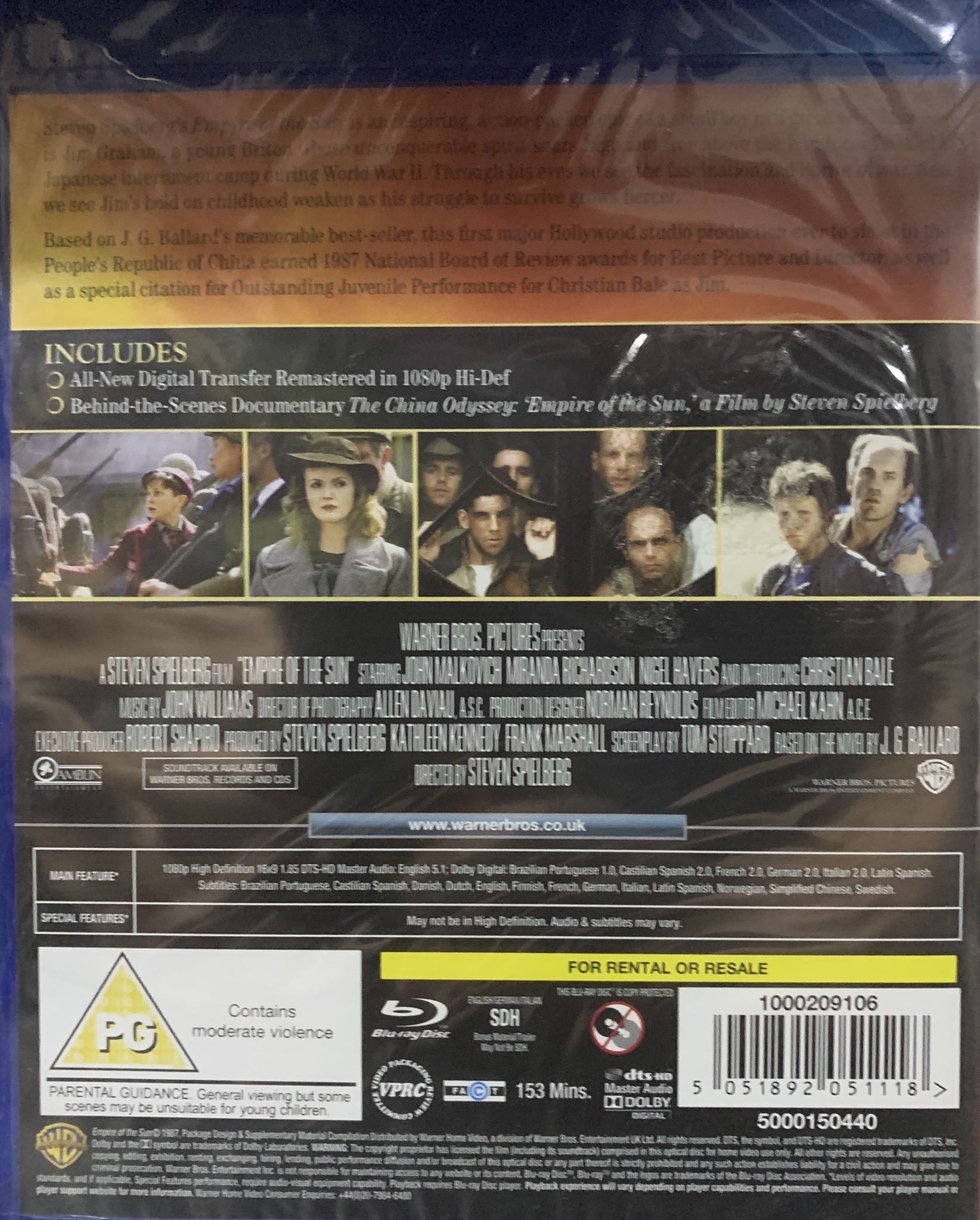 Empire of the Sun Blu-ray movie collectible [Barcode 5051892051118] - Main Image 2