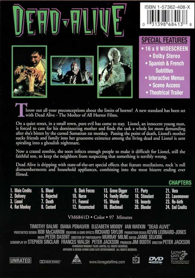 Dead Alive DVD movie collectible [Barcode 057373201510] - Main Image 4
