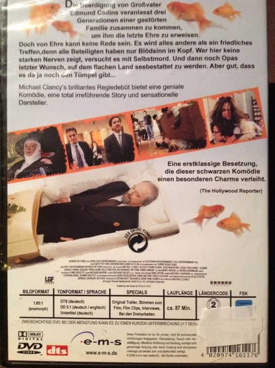 Eulogy DVD movie collectible [Barcode 4020974161176] - Main Image 2