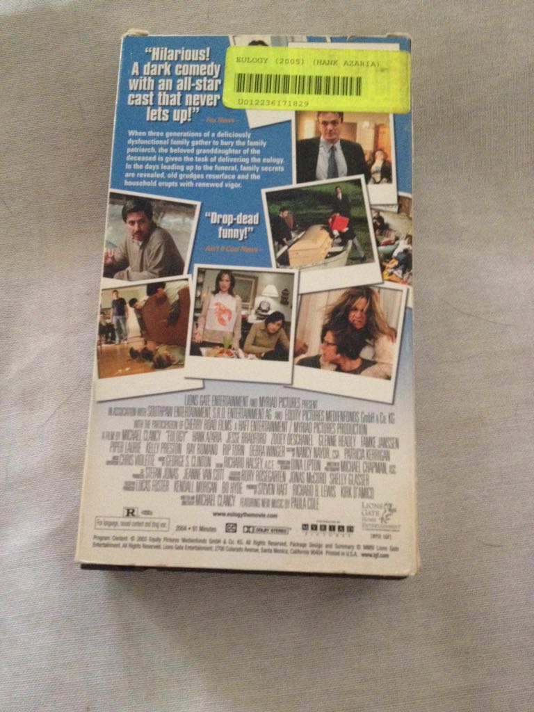 Eulogy DVD movie collectible [Barcode 5060049145921] - Main Image 2