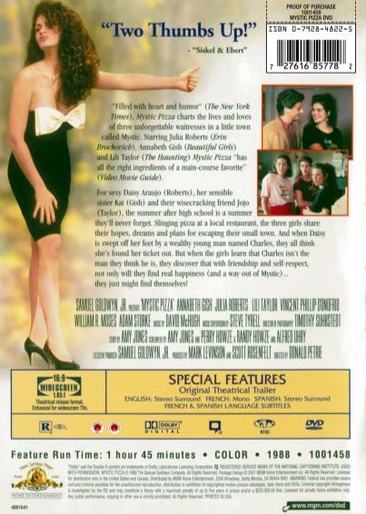Mystic Pizza DVD movie collectible [Barcode 9338683003225] - Main Image 2