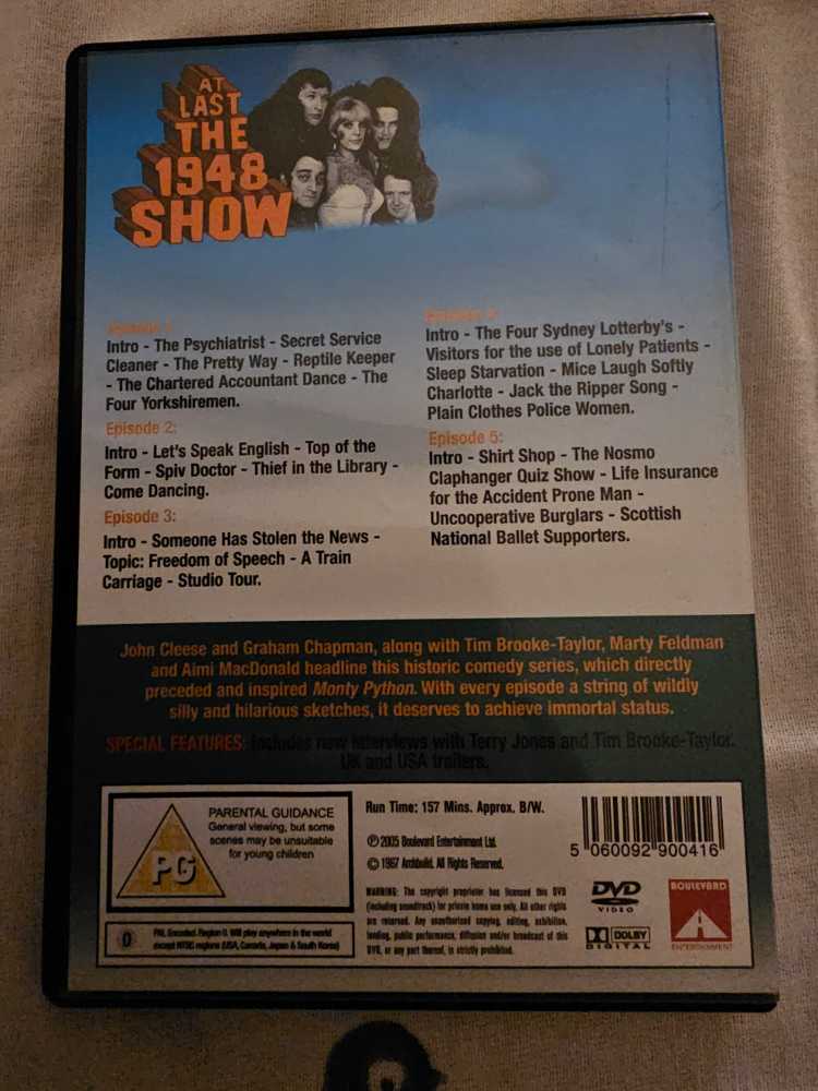 At Last the 1948 Show DVD movie collectible [Barcode 5060092900416] - Main Image 2