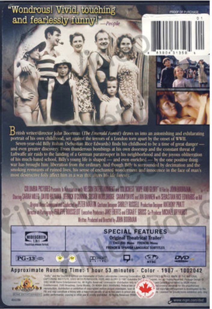 Hope And Glory Digital Copy movie collectible [Barcode 883904126829] - Main Image 2