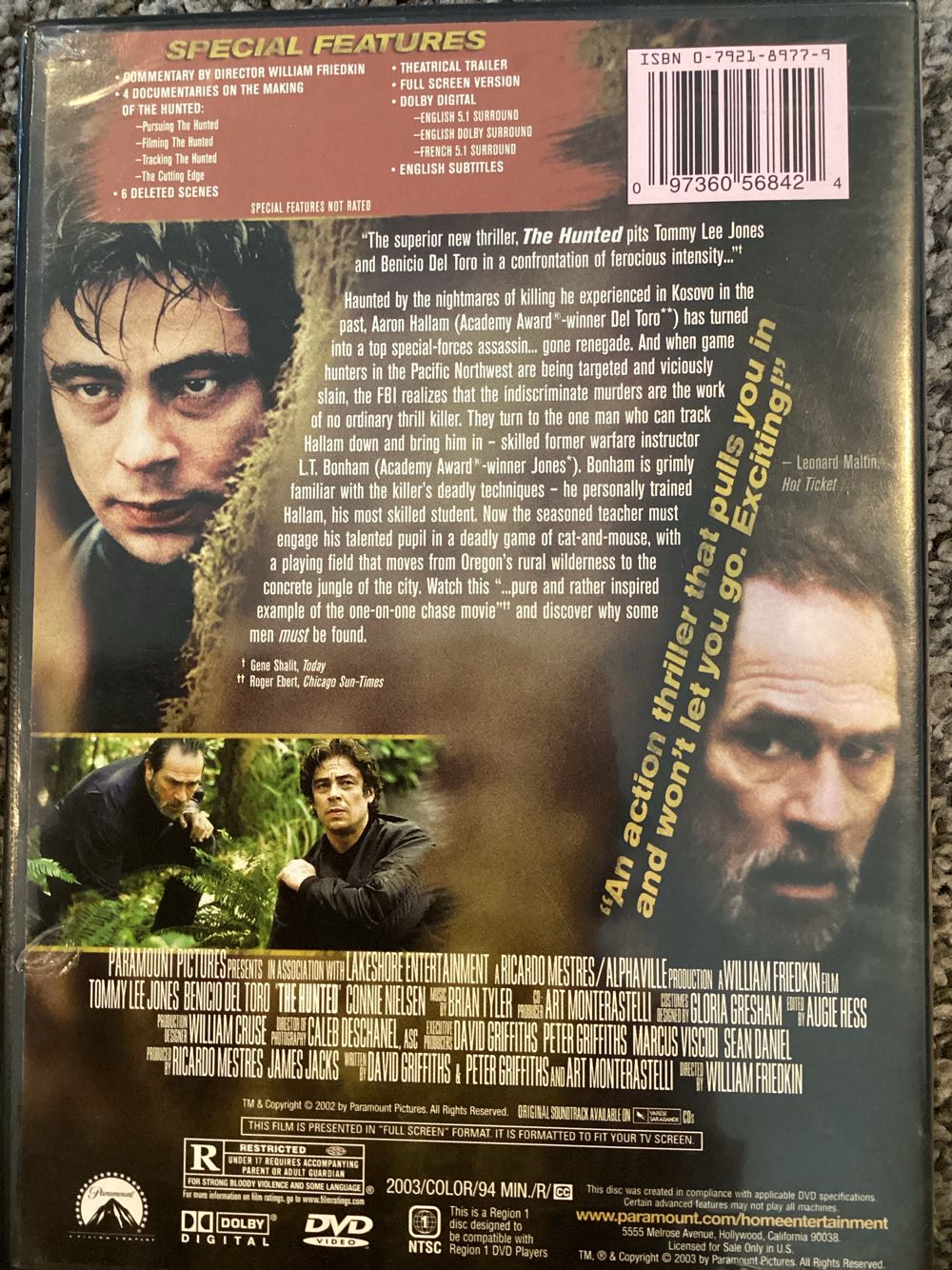 The Hunted DVD movie collectible [Barcode 097360568424] - Main Image 2