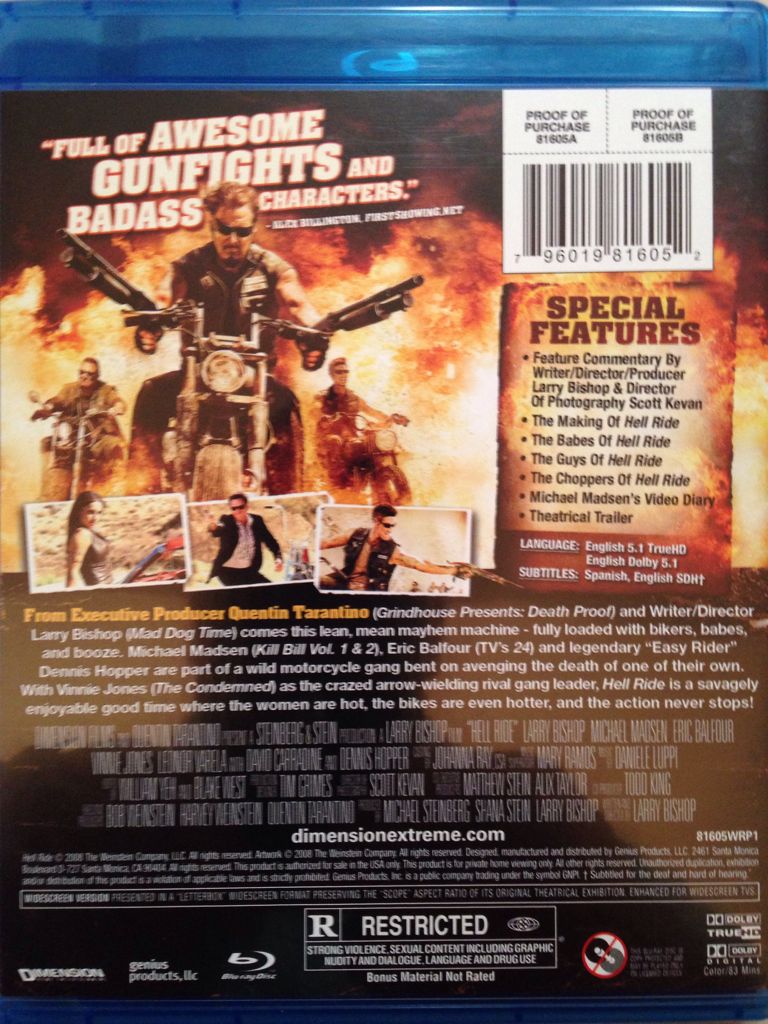 Hell Ride Blu-ray movie collectible [Barcode 796019816052] - Main Image 2