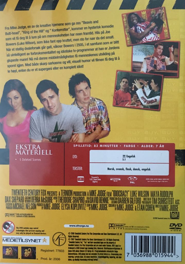 Idiocracy DVD movie collectible [Barcode 7036988015944] - Main Image 2