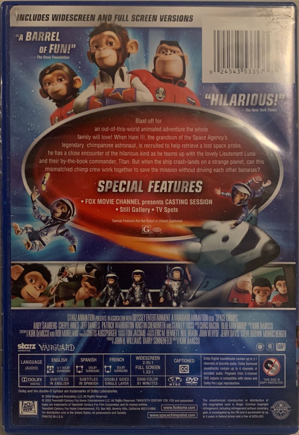 Space Chimps Digital Copy movie collectible [Barcode 024543533634] - Main Image 2