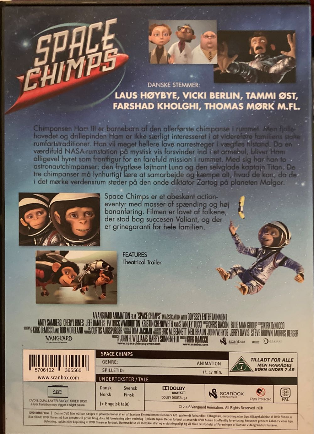 Space Chimps DVD movie collectible [Barcode 5706102365560] - Main Image 2