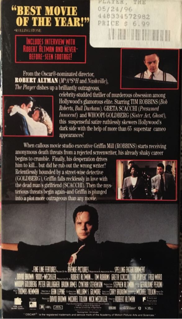 The Player VHS movie collectible [Barcode 794043456930] - Main Image 2