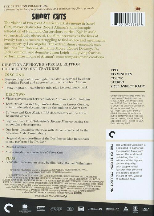 Short Cuts Blu-ray movie collectible - Main Image 2