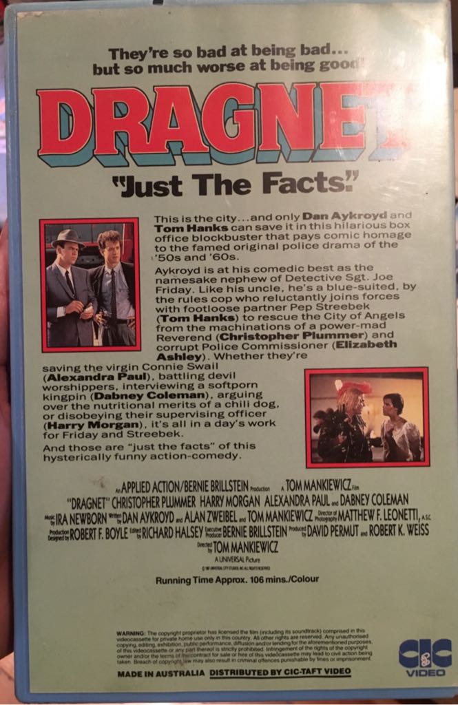 Dan Aykroyd Dragnet DVD movie collectible [Barcode 085291008720] - Main Image 2
