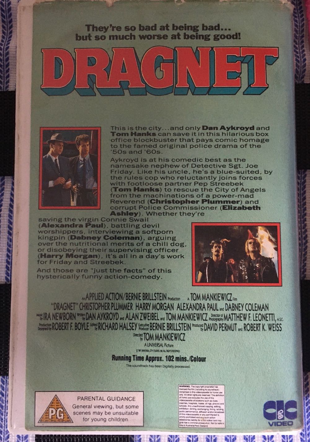 Dragnet VHS movie collectible [Barcode 096898068536] - Main Image 2