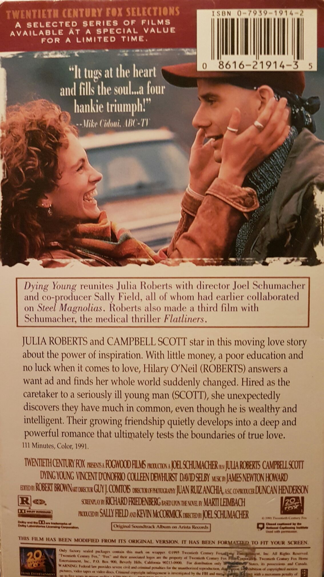 Dying Young VHS movie collectible [Barcode 5039036022170] - Main Image 2