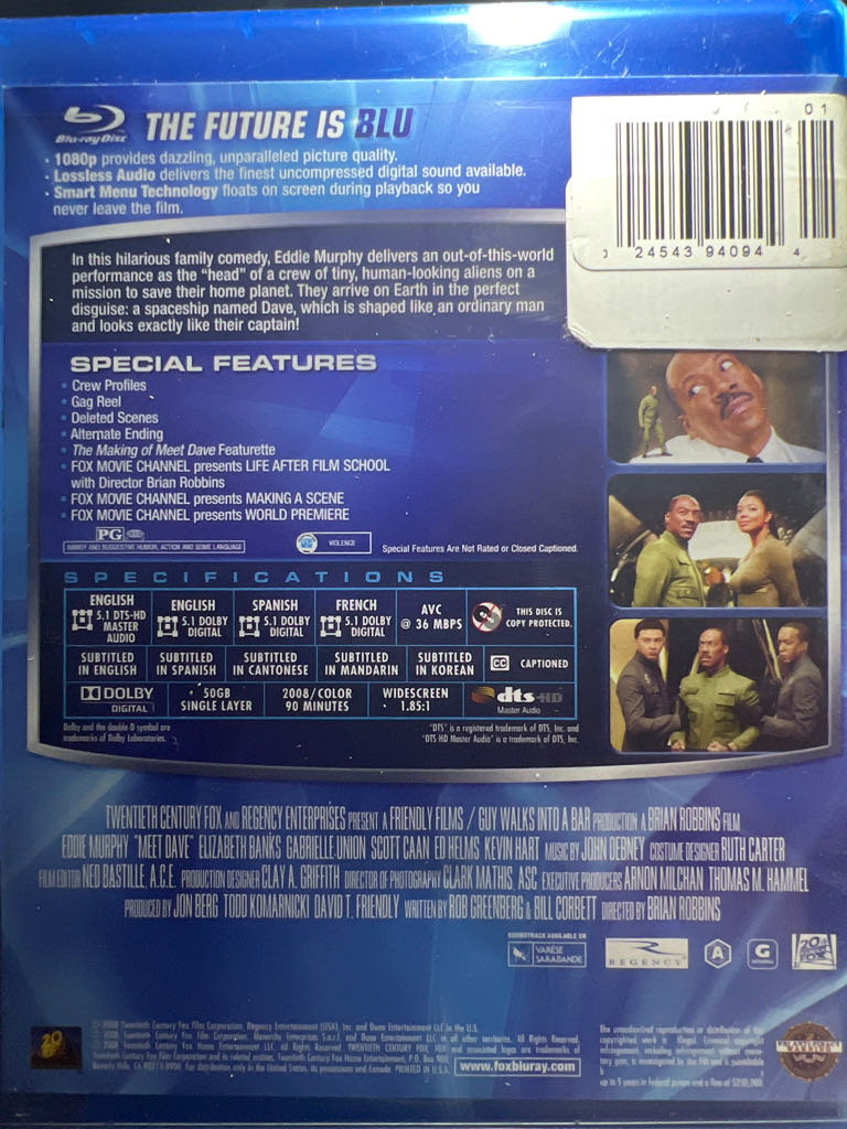 Meet Dave Blu-ray movie collectible [Barcode 024543940944] - Main Image 2
