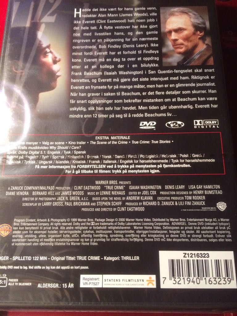 True Crime DVD movie collectible [Barcode 7321940163239] - Main Image 2