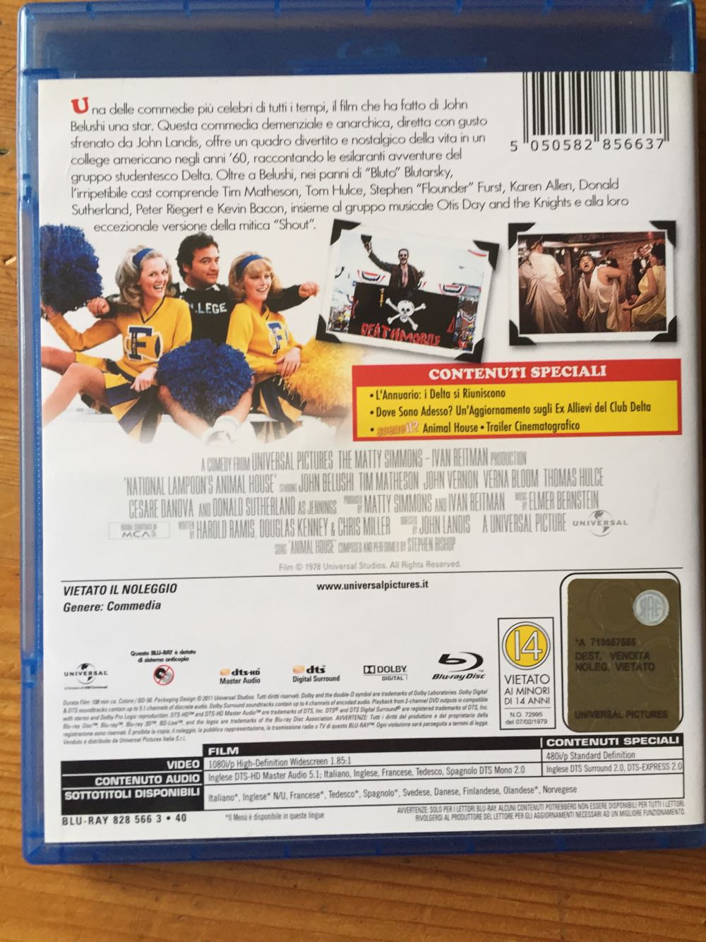 Animal House Blu-ray movie collectible [Barcode 5050582856637] - Main Image 2