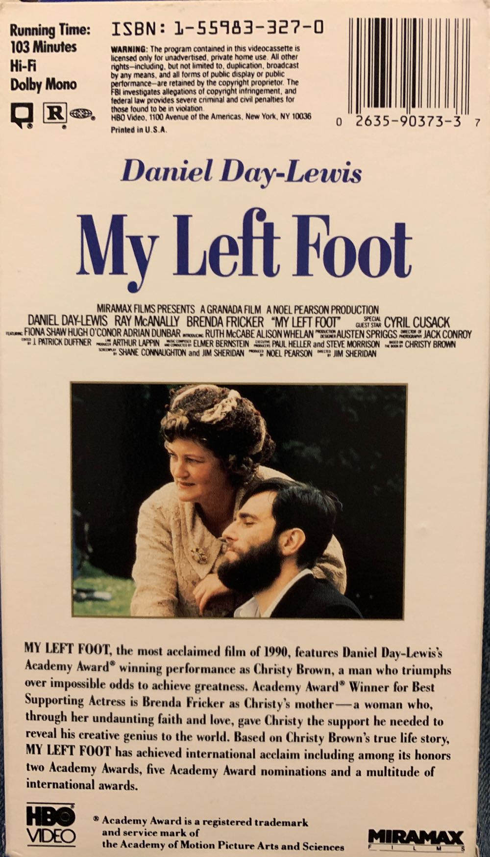 My Left Foot VHS movie collectible [Barcode 026359037337] - Main Image 2