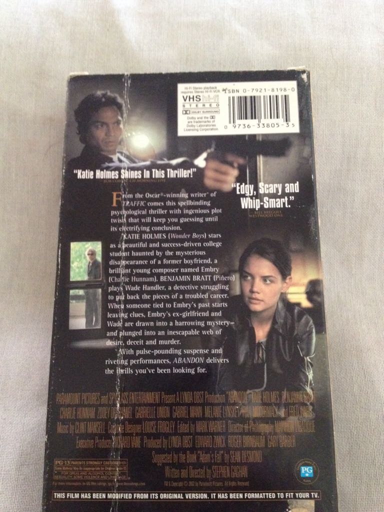 Abandon VHS movie collectible [Barcode 380411643011] - Main Image 2