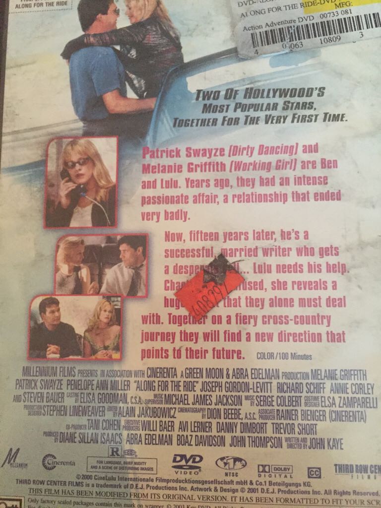 Along for the Ride DVD movie collectible [Barcode 400063108093] - Main Image 2