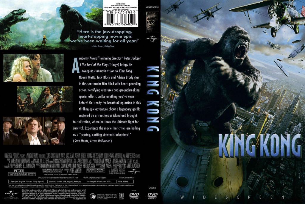 King Kong (Extended Edition) DVD movie collectible [Barcode 025192668920] - Main Image 2