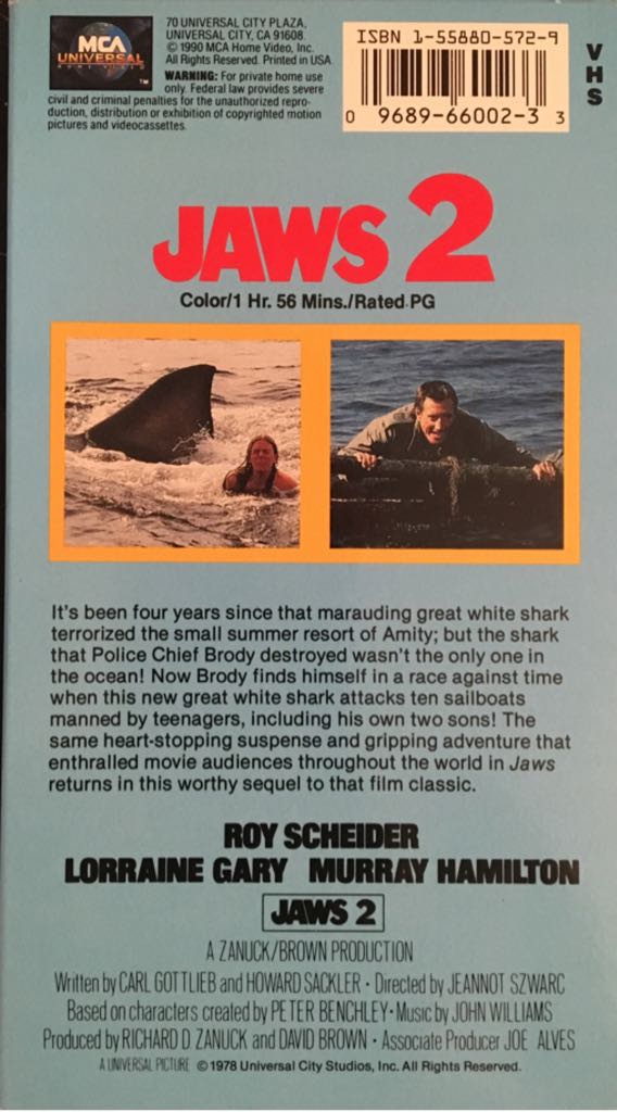 Jaws II DVD movie collectible [Barcode 096896600233] - Main Image 2