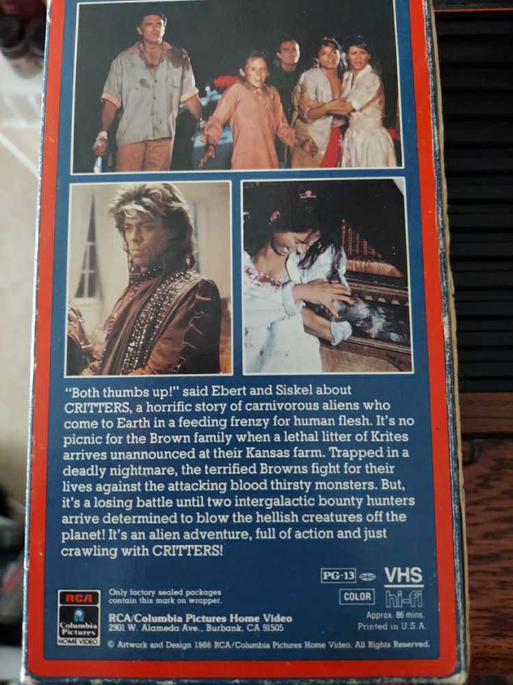 Critters VHS movie collectible [Barcode 043396626669] - Main Image 2