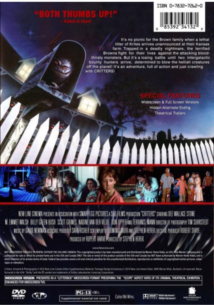 Critters Fandango at Home movie collectible [Barcode 065935144731] - Main Image 2