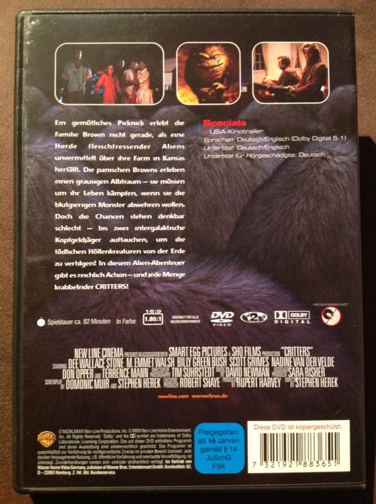 Critters DVD movie collectible [Barcode 9397910837699] - Main Image 2