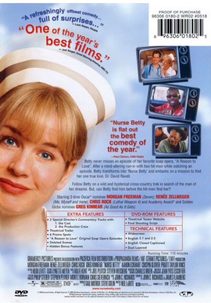 Nurse Betty DVD movie collectible [Barcode 696306018025] - Main Image 2