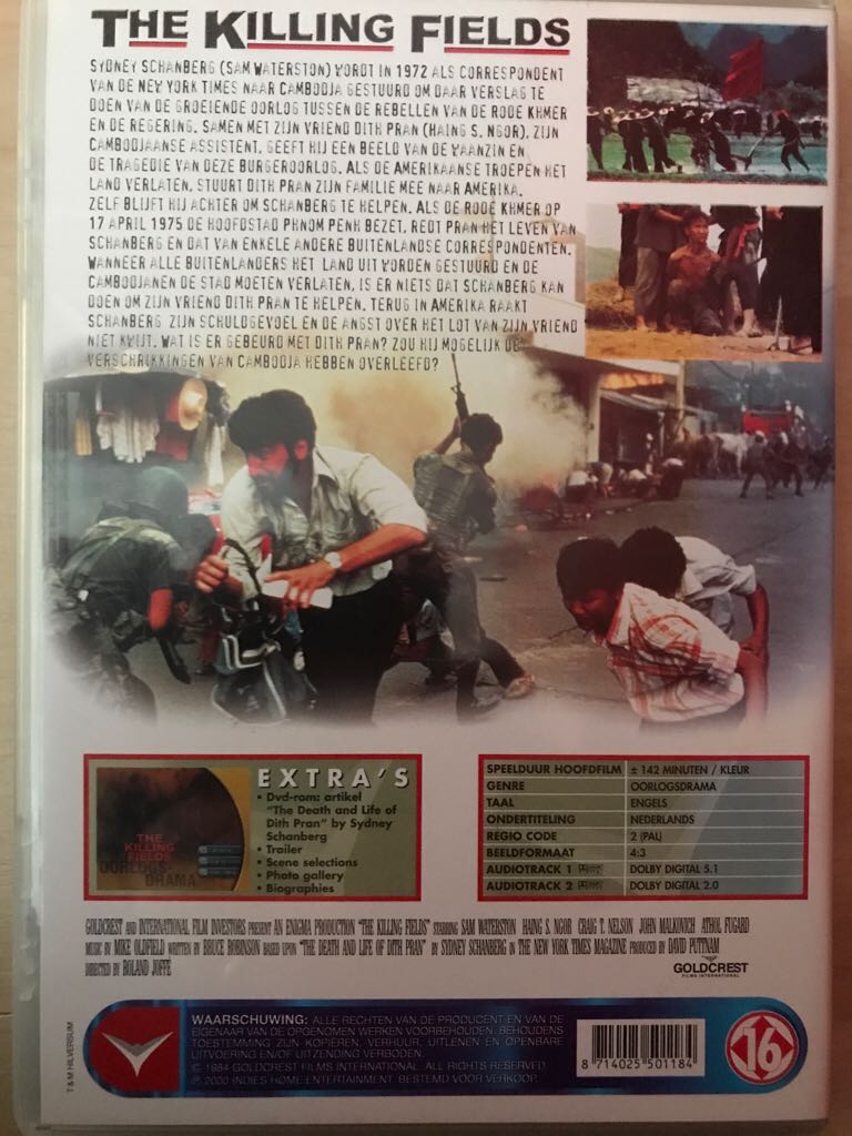The Killing Fields DVD movie collectible [Barcode 8714025501184] - Main Image 2