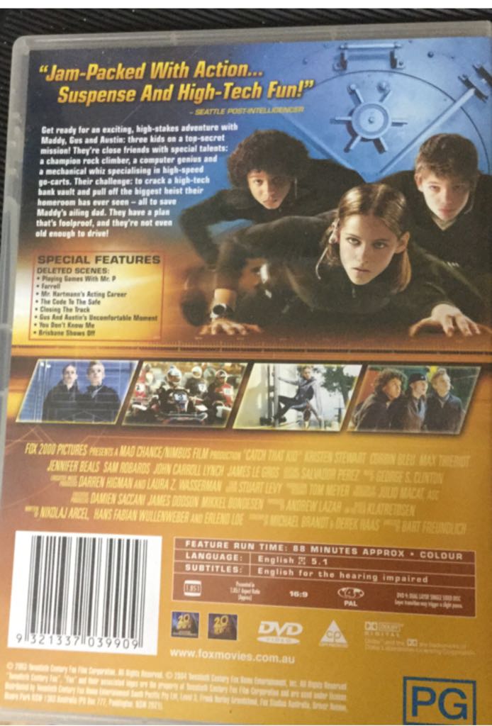 Catch That Kid DVD movie collectible [Barcode 9321337039909] - Main Image 2