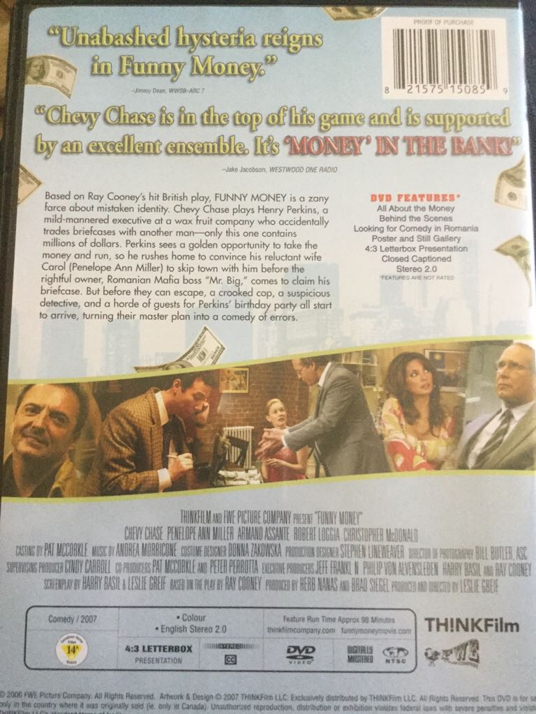 Funny Money DVD movie collectible [Barcode 013131501698] - Main Image 2
