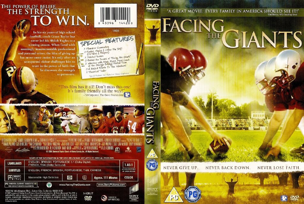 Facing the Giants DVD movie collectible [Barcode 043396144200] - Main Image 2