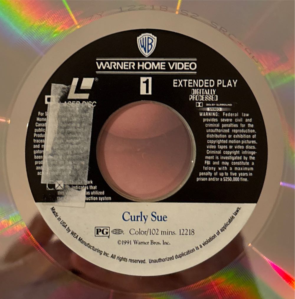 Curly Sue Laser Disc movie collectible [Barcode 085391221869] - Main Image 3
