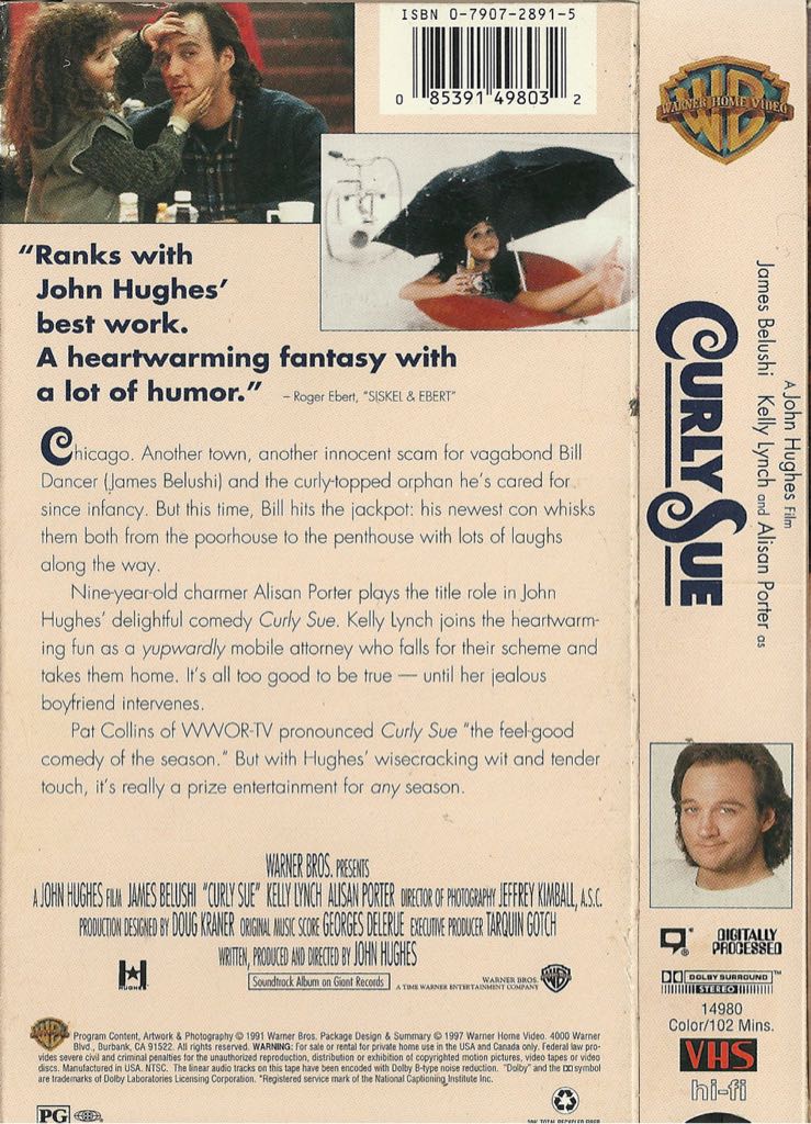 Curly Sue DVD movie collectible [Barcode 085392477425] - Main Image 2