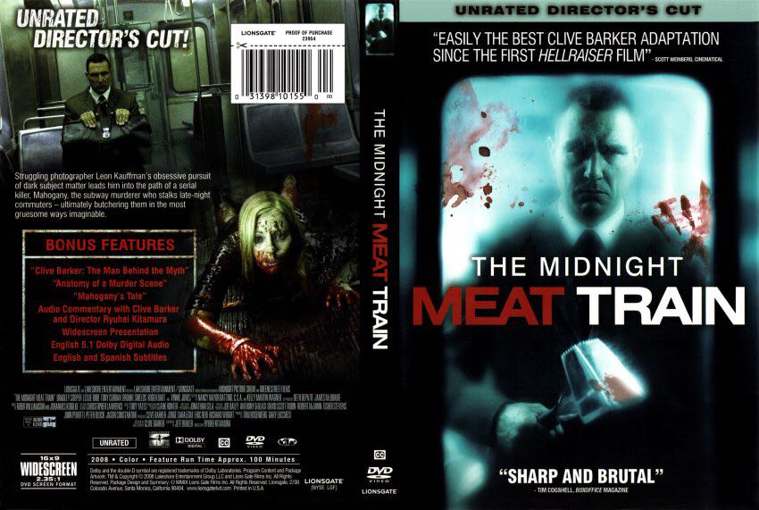 The Midnight Meat Train DVD movie collectible [Barcode 031398101529] - Main Image 2