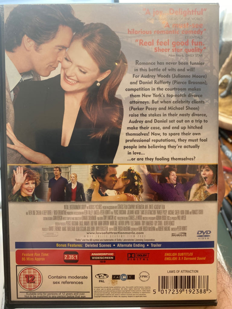 Laws of Attraction Digital Copy movie collectible [Barcode 5017239192388] - Main Image 2