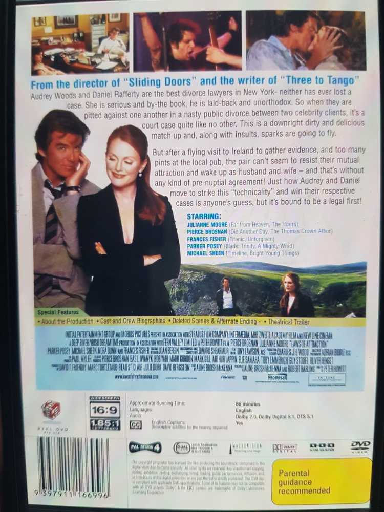 Laws of Attraction DVD movie collectible [Barcode 9397911166996] - Main Image 2