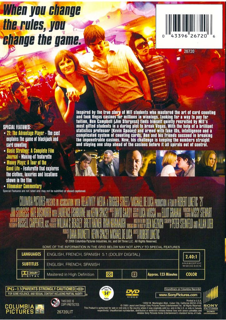 21 DVD-R movie collectible [Barcode 043396266384] - Main Image 2