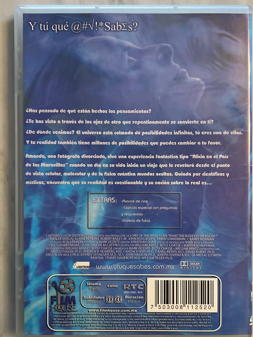 Y Tu Que -#!* sab€s? (What the Bleep do we Know!? ) DVD movie collectible [Barcode 7503008112520] - Main Image 2
